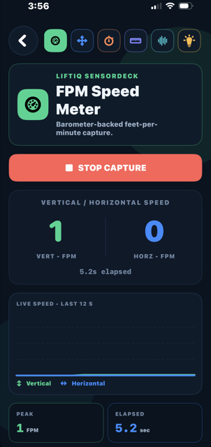 LiftIQ Field Meter FPM Speed Meter